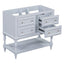 Meuble de salle de bain bleu de 36" avec 4 tiroirs