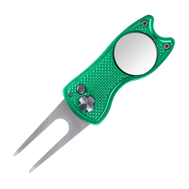 Premium Folding Golf Divot Tool with Aluminum Handle