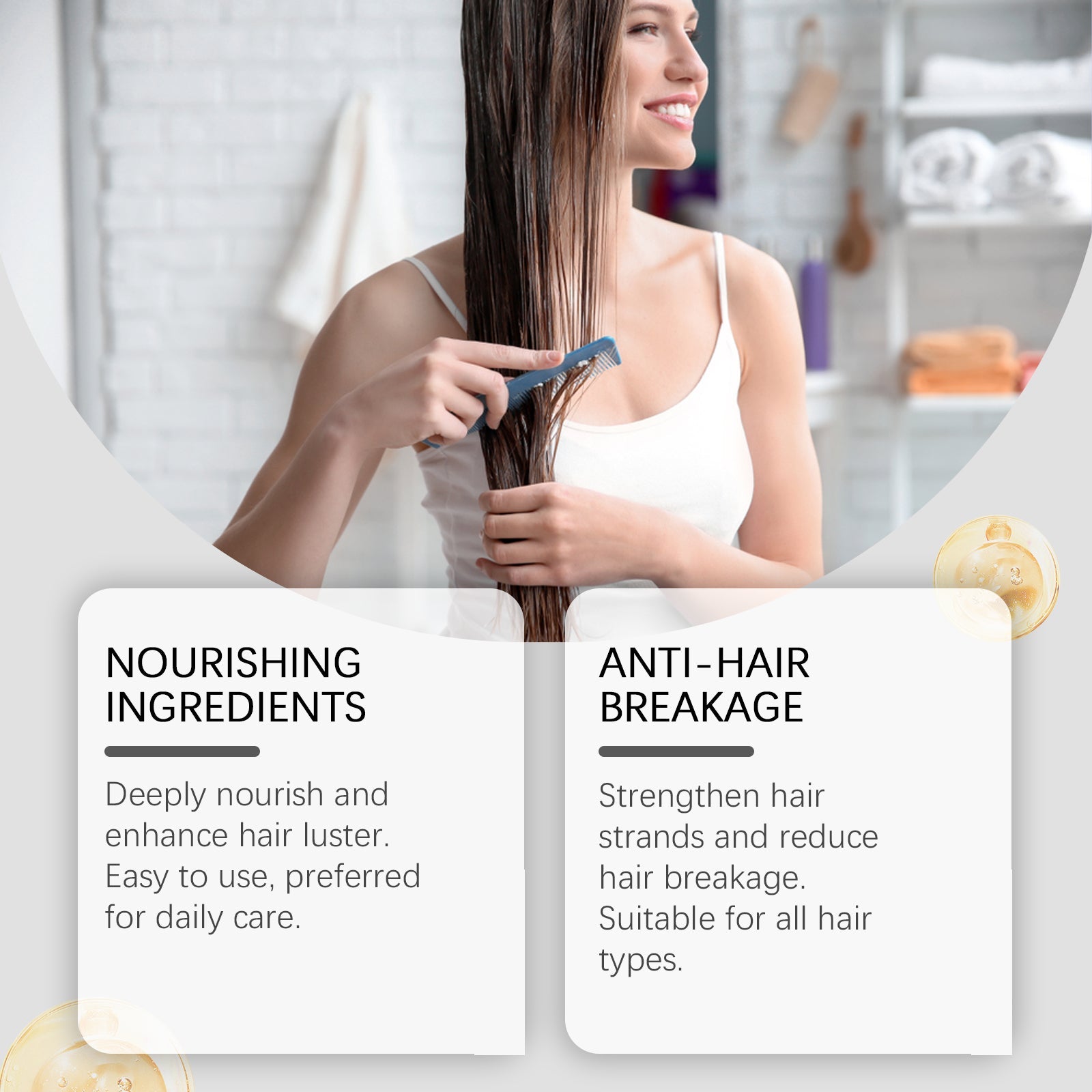 Hair Care Oil Rosemary Gentle Moisturizing Hair Care Soft Nourishing Hydrating Hair Care Essential Oil - Korvel