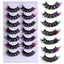 7 Paires de Faux Cils Épais en Mouton Imitation Multicolores à Plusieurs Couches