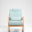 Premium Upholstered Rocking Chair with Lumbar Pillow