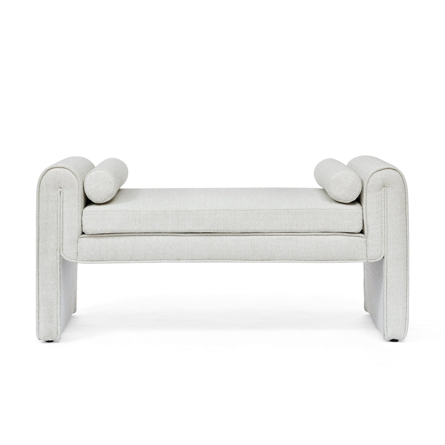 Bedroom storage stool, linen storage stool, large storage space, 50.39 inches white - Korvel