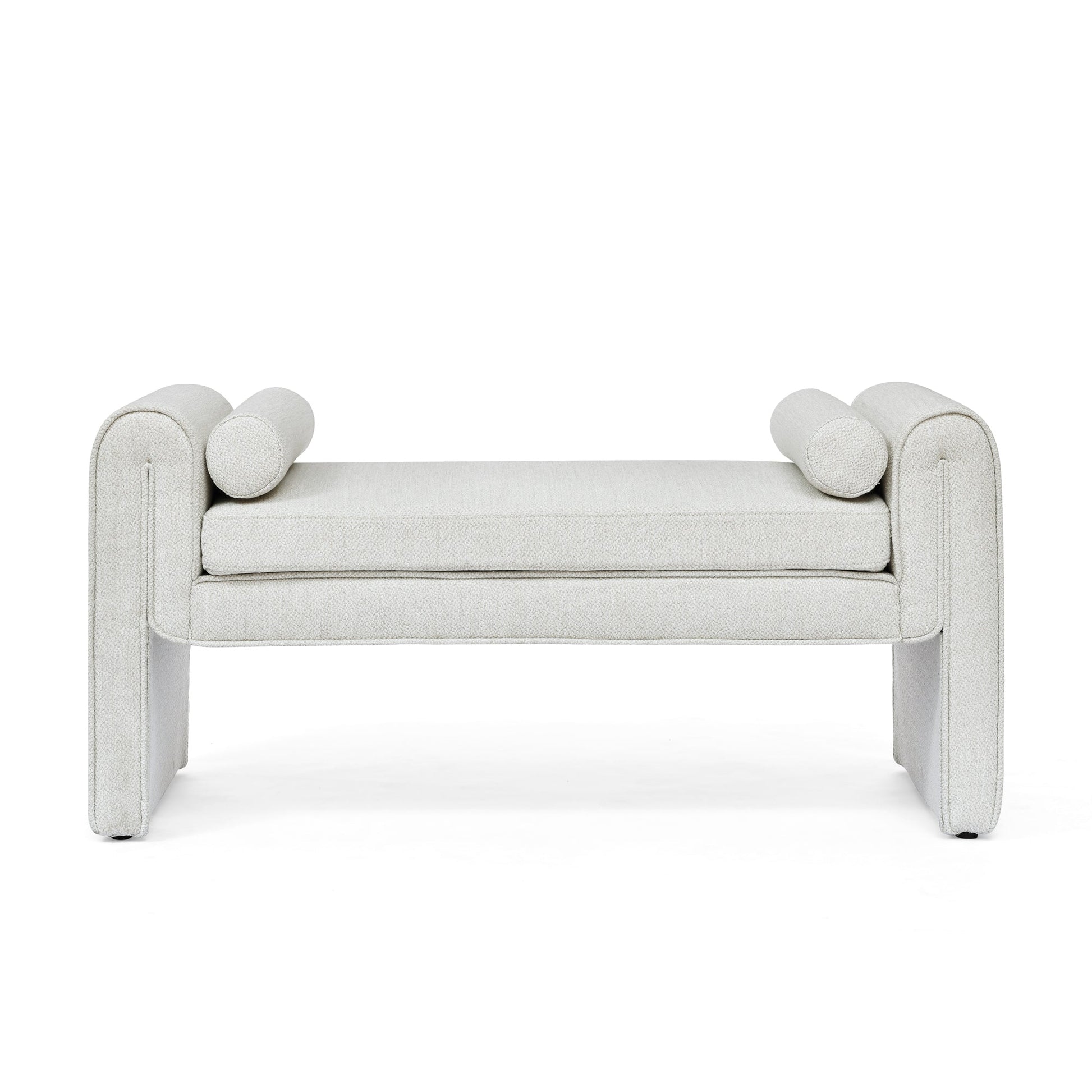 Bedroom storage stool, linen storage stool, large storage space, 50.39 inches white - Korvel