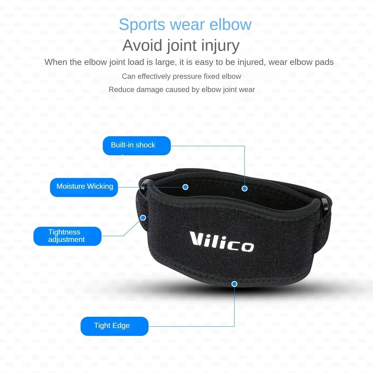Men's and women's cycling outdoor sports elbow straps breathable and pressurized fixed protective equipment - Korvel