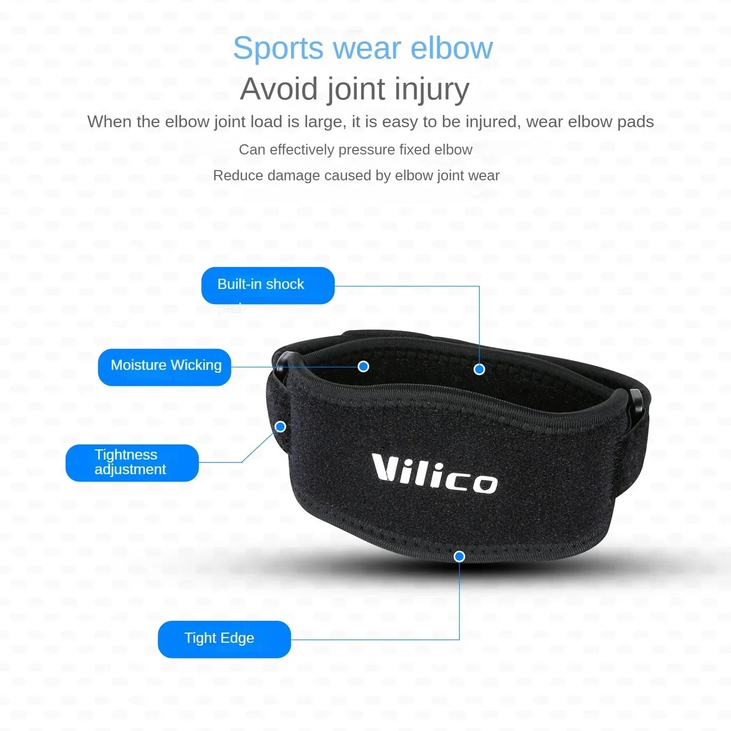 Men's and women's cycling outdoor sports elbow straps breathable and pressurized fixed protective equipment - Korvel