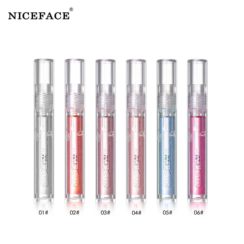 Niceface Glass Water Glossy Lip Gloss Transparent Lip Gloss Moisturizing And Moisturizing Not Easy To Fade White Lip Gloss - Korvel