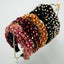 Exaggerated Fashion Hair Bands Female Corduroy Temperament Sweet Hair Ornaments Wide Side Knotted With Diamonds Headband - Korvel