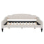 Full Size Upholstered Tufted Daybed in Beige