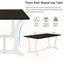 TOPMAX Farmhouse 6-Piece Trestle Dining Table Set with Upholstered Dining Chairs and Bench  59inch, White - Korvel