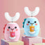U-shaped electric toothbrush children's rechargeable 2-6-12-year-old rechargeable baby toothbrush U-shaped little dinosaur child - Korvel