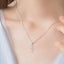 925 Sterling Silver Moissanite Cross Pendant Necklace - Korvel