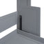 Queen Size Murphy Bed with a Shelf, Gray - Korvel