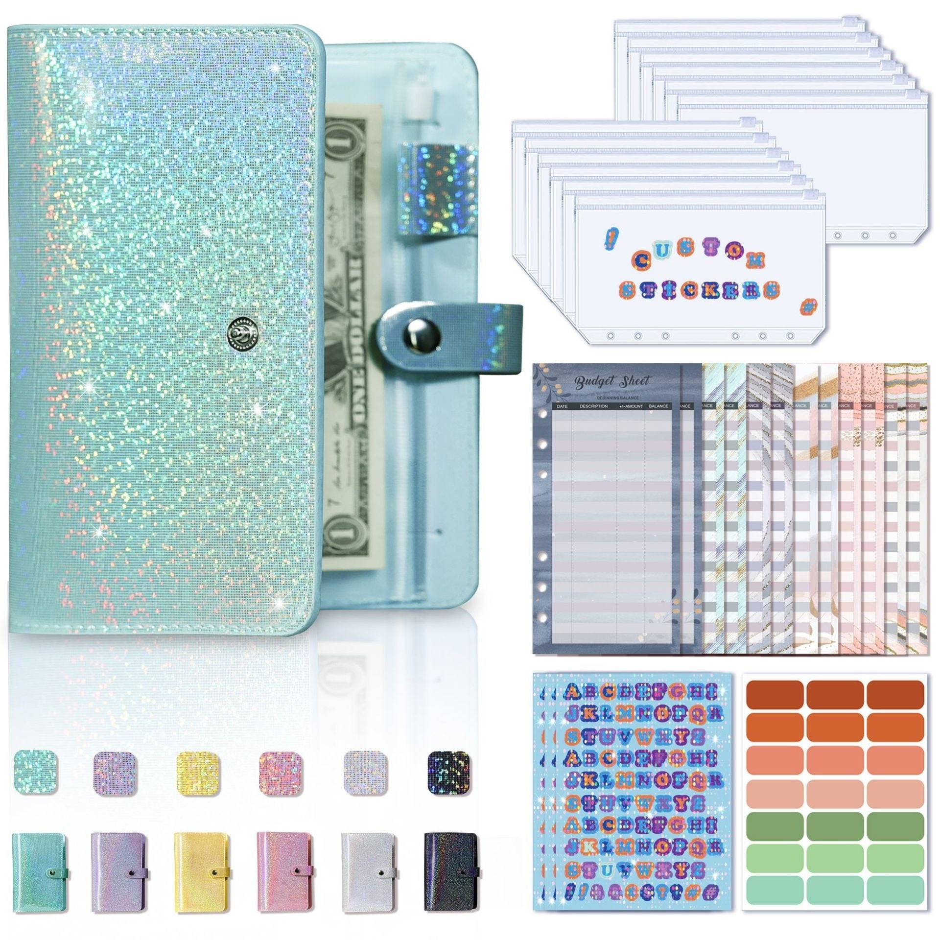 Full of Stars A6 Loose-Leaf Bookkeeping Notebook Creative Cash Budget Financial Planning Manual Account Book - Korvel
