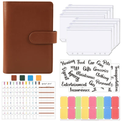 A6 Loose-Leaf Binder Budget Book - Macaron Leather PU