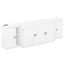 Lit Murphy Queen Size avec étagères et ports USB - Blanc