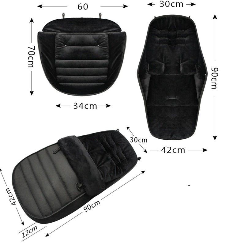 Winter Thick Sleeping Bags Warm Baby Sleepsack Envelope For Newborn Infant Windproof Stroller Cushion Footmuff  Pram - Korvel