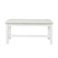 TOPMAX Farmhouse 6-Piece Trestle Dining Table Set with Upholstered Dining Chairs and Bench  59inch, White - Korvel