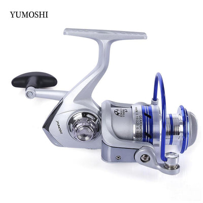 YUMOSHI AF1000-7000 12BB Gear Ratio 5.5:1 Half Metal Fishing Spinning Reel Machined aluminum Spool with Exchangeable Handle - Korvel