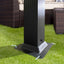 10x10 Ft Outdoor Retractable Pergola with Canopy - Gray