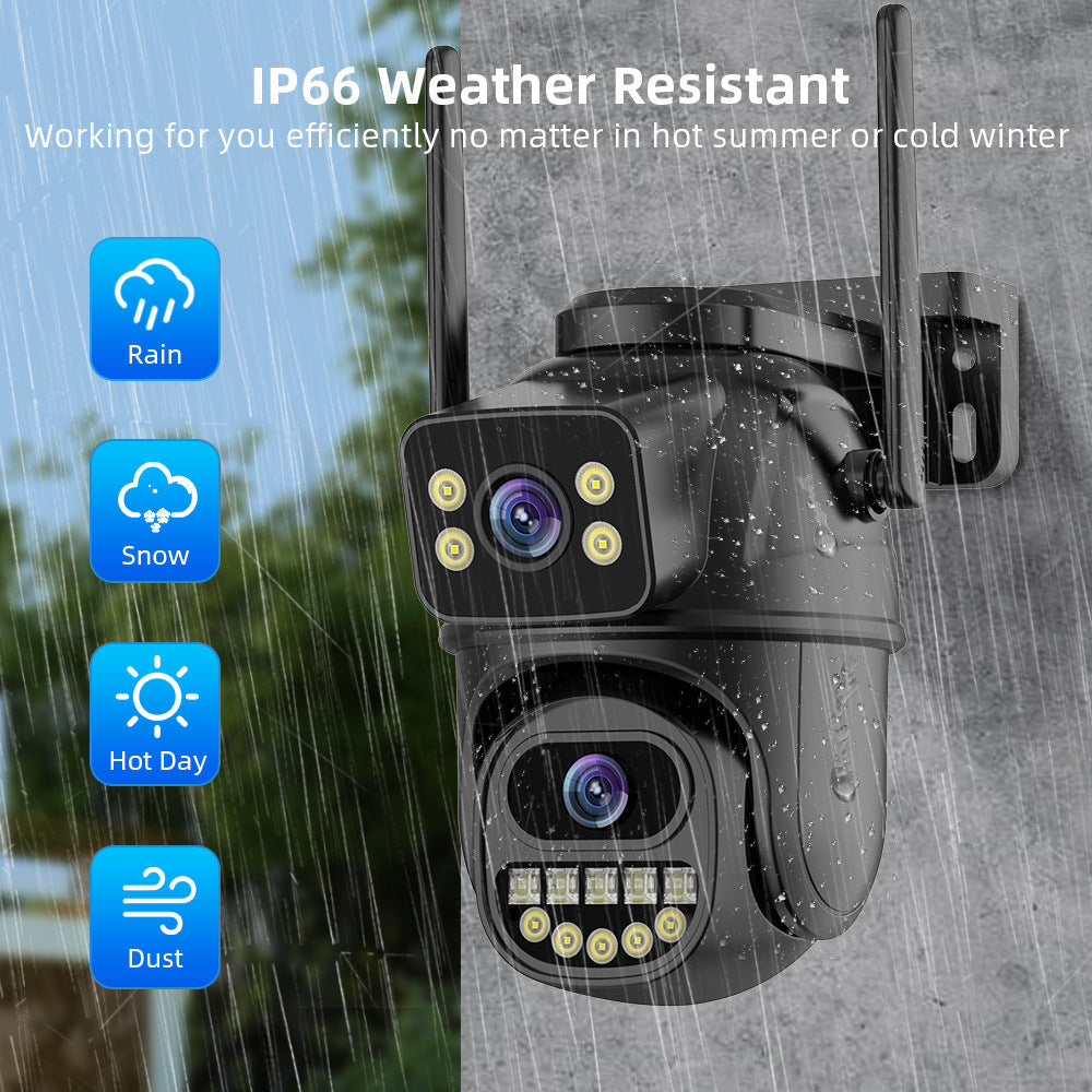 Dual screen wireless 360 degree mobile remote outdoor WiFi camera monitoring - Korvel