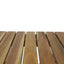 Outdoor Folding Wooden Side Table, Natural, 15"D x 22.75"W x 18.25"H - Korvel