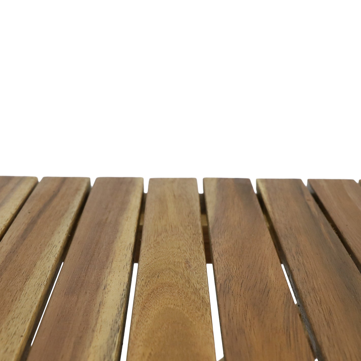 Outdoor Folding Wooden Side Table, Natural, 15"D x 22.75"W x 18.25"H - Korvel