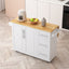 Elegant Kitchen Island Cart with Storage and Spice Rack