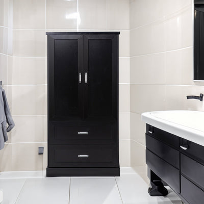 Elegant Tall Bathroom Storage Cabinet with Adjustable Shelf