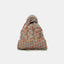 Contrast Cable-Knit Hat with Pompom - Korvel