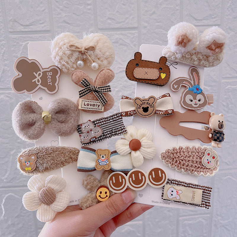 Clip de Pelo de Peluche Adorable para Niñas - Accesorio de Otoño e Invierno