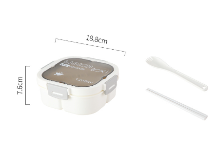 Classic Portable Microwaveable Salad Box with Cutlery