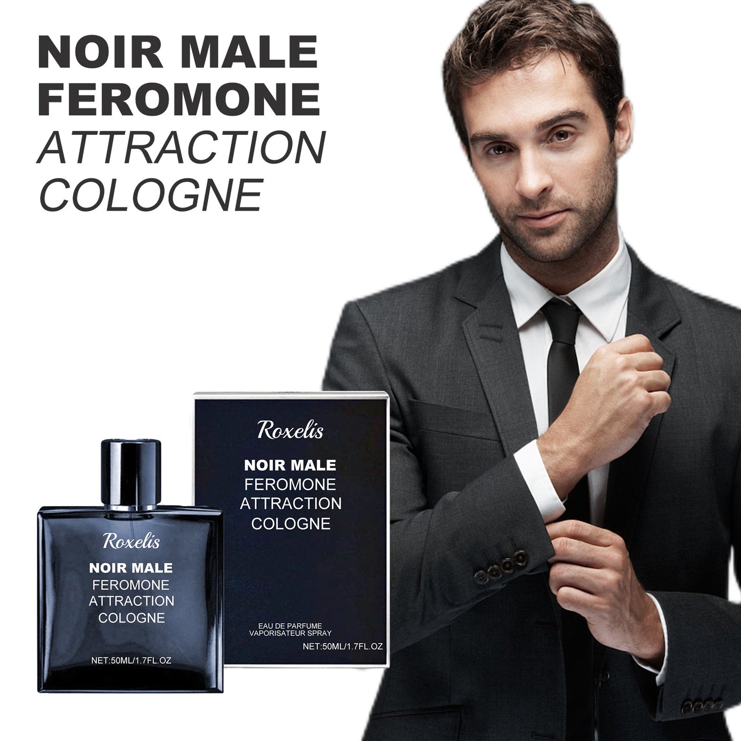 Noir Male Feromone Attraction Cologne, Fragrance Refreshing Mild Not Pungent Lasting Fragrance Release Charm Date Atmosphere Perfume - Korvel