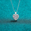 2 Carat Moissanite 925 Sterling Silver Heart Shape Necklace - Korvel