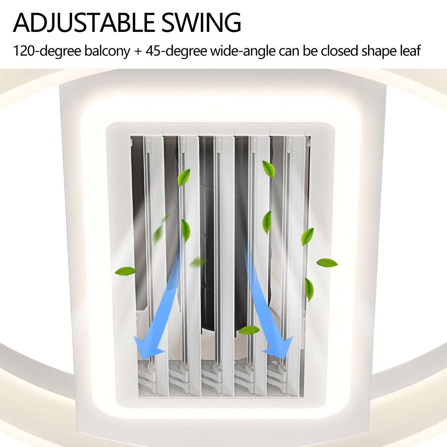 Lampe de ventilateur sans pales avec lumières LED dimmables
