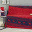 Couverture TV en coton Dolce Bonita Home - Motif cerf, rouge