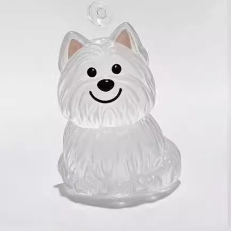 A transparent DIY pet hair memorial keychain box, a sweet keepsake for dog lovers. - Korvel