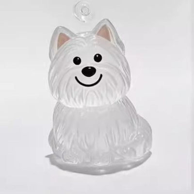 A transparent DIY pet hair memorial keychain box, a sweet keepsake for dog lovers. - Korvel