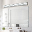 LED Modern Chrome 6-Light Vanity Lights Fixtures Over Mirror Bath Wall Lighting - Korvel