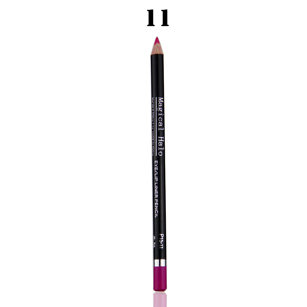 Makeup MH12 Color Mixed Waterproof Lip Liner Lip Nude Lip Pencil Lipstick Pen Set of 12 - Korvel