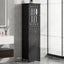 Tall Bathroom Cabinet, Freestanding Storage Cabinet with Drawer and Doors, MDF Board, Acrylic Door, Adjustable Shelf, Black - Korvel