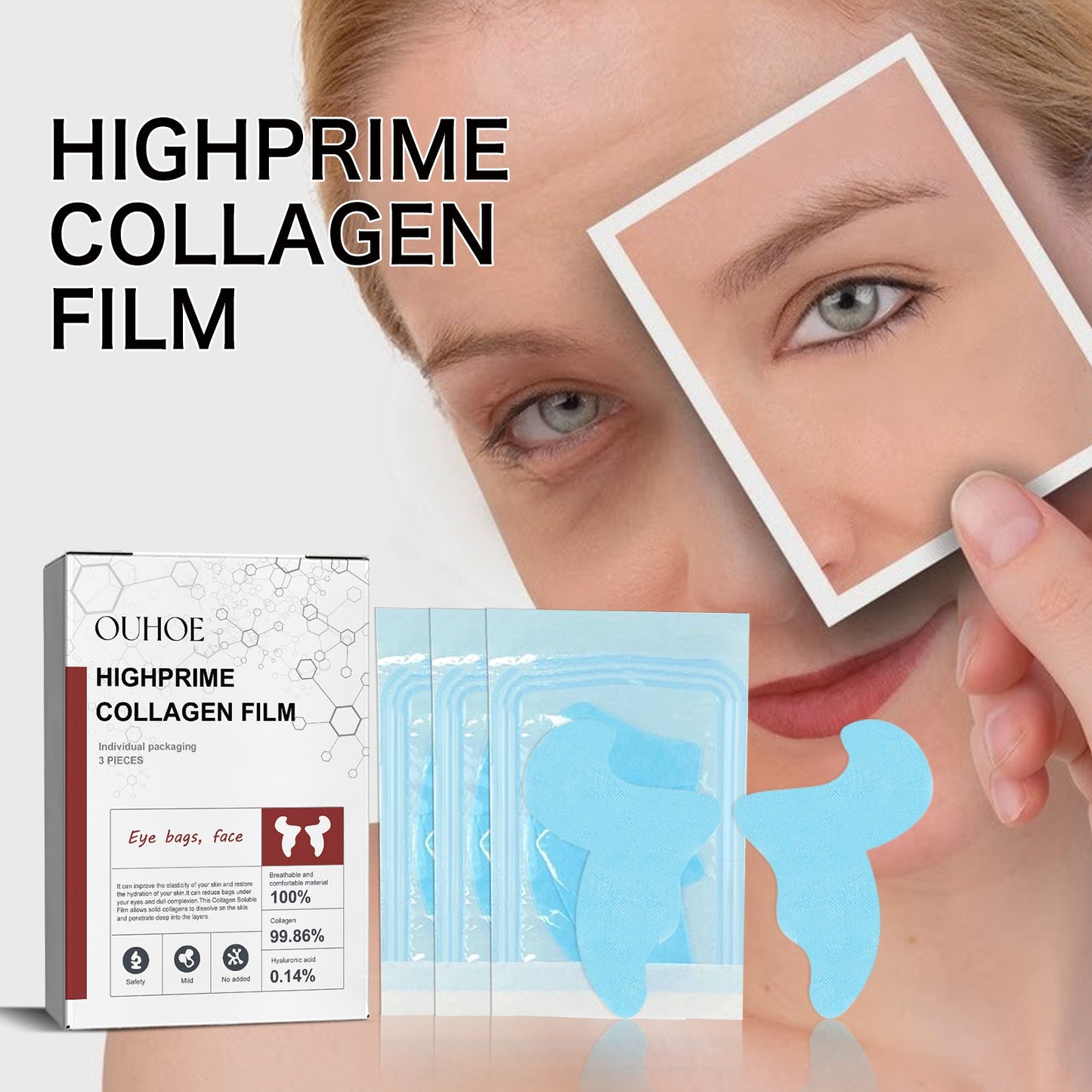 Hydrolyzed Collagen Eye Mask, Moisturize And Moisturize The Skin Around The Eyes To Reduce The Fine Lines In The Corners Of The Eyes - Korvel