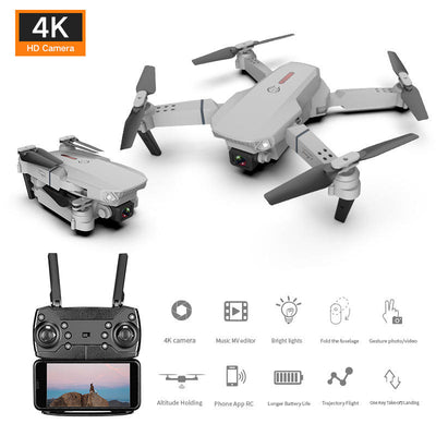 E88 Drone HD Camera Quadcopter Long Range Air Pressure Fixed Height Children's Remote Control Aircraft Drone - Korvel