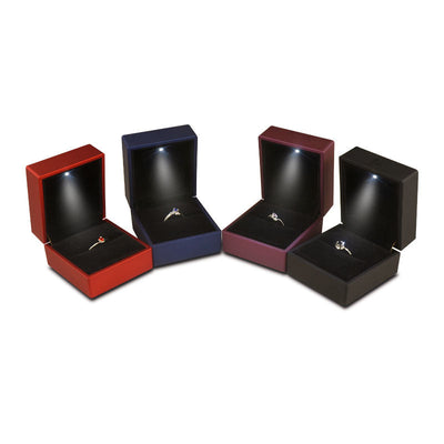 " Elegant LED Light Ring Box: Perfect for Engagement & Wedding Gifts - Keep Your Jewelry Safe & Secure!  & Secure!" - Korvel