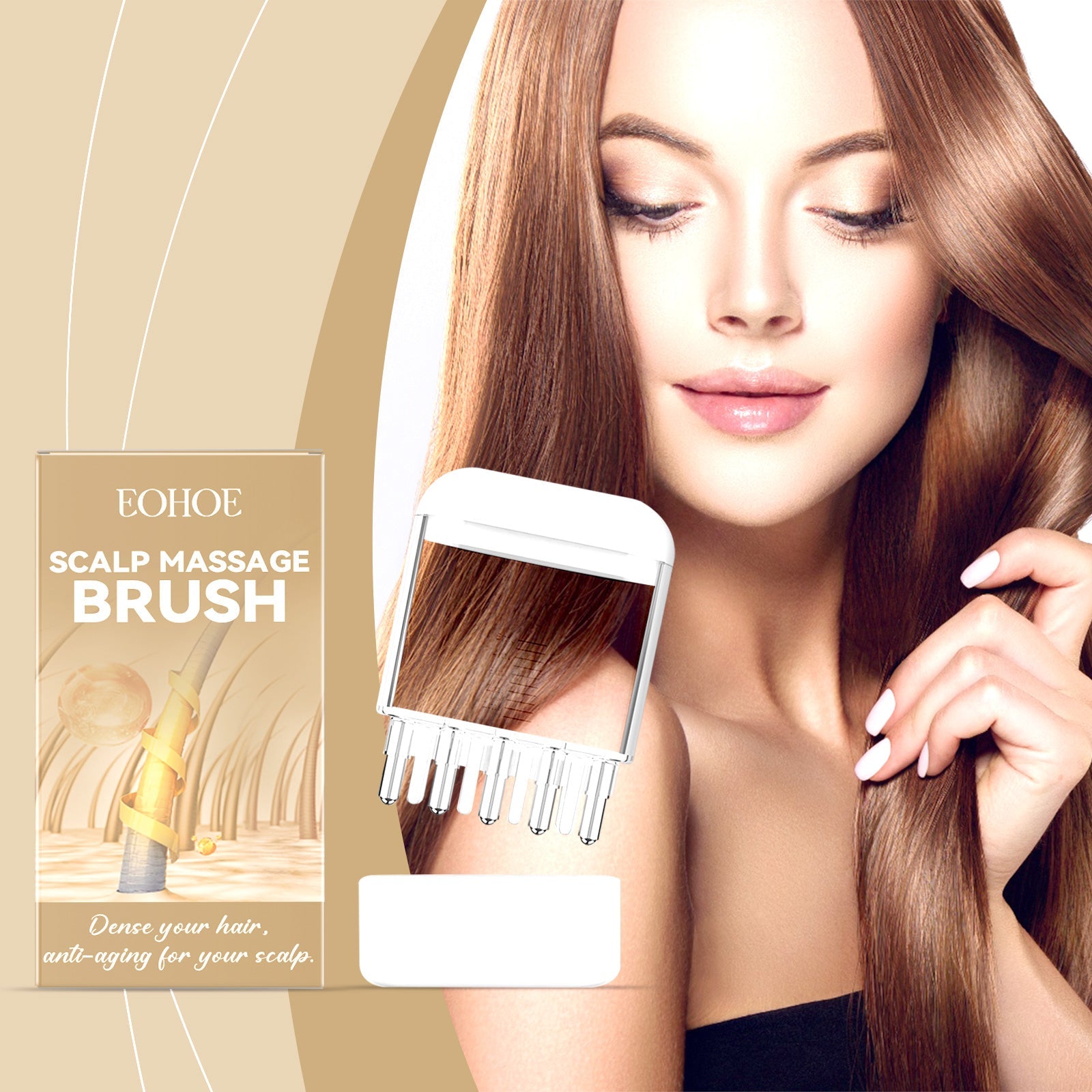 Manual Scalp Essence Massager, Soothing Massage Scalp Repair Strong Hair Care Massager - Korvel