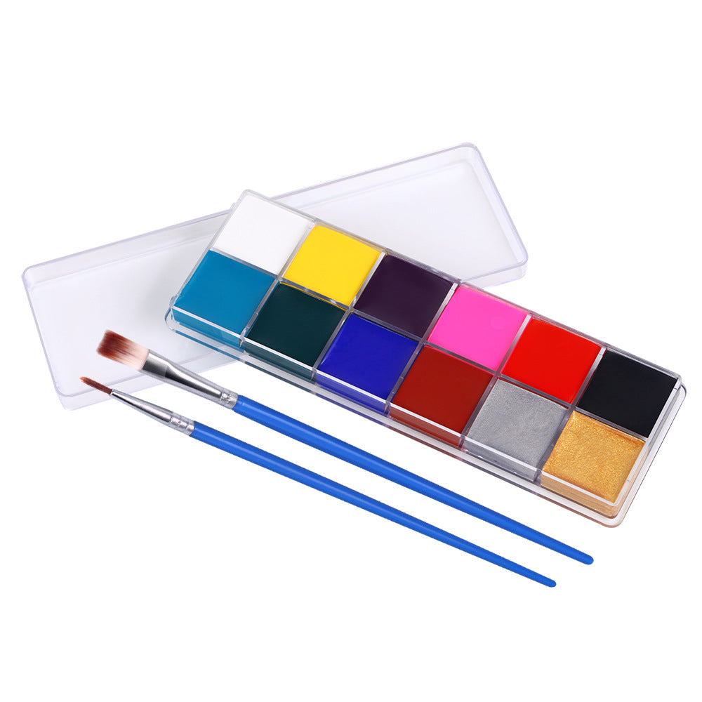 Fit Colors 12 Colors Face Color Water Soluble Body Paint Halloween Masquerade Makeup - Korvel