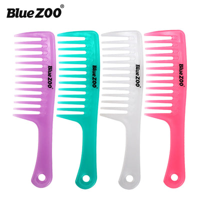 Blue ZOO Candy Color Wide Tooth Curling Comb