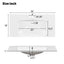 36" Single Bathroom Basin Sink, Vanity Top Only, 3-Faucet Holes, Resin - Korvel