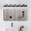 LED Modern Black 6-Light Vanity Lights Fixtures Over Mirror Bath Wall Lighting - Korvel