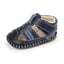 Stitched Baby Sandals with Rubber Sole for First Steps