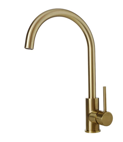 Brushed Gold Stainless Steel Kitchen Faucet